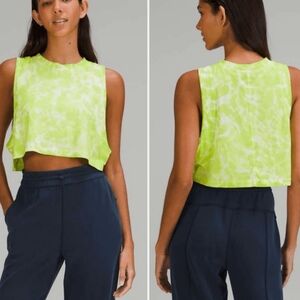 Lululemon | Lime Green Tie-Dye Crop Top